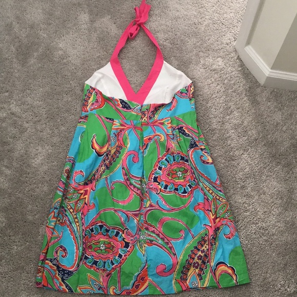 Lilly Pulitzer patterned halter dress, size 8 - Picture 2 of 5